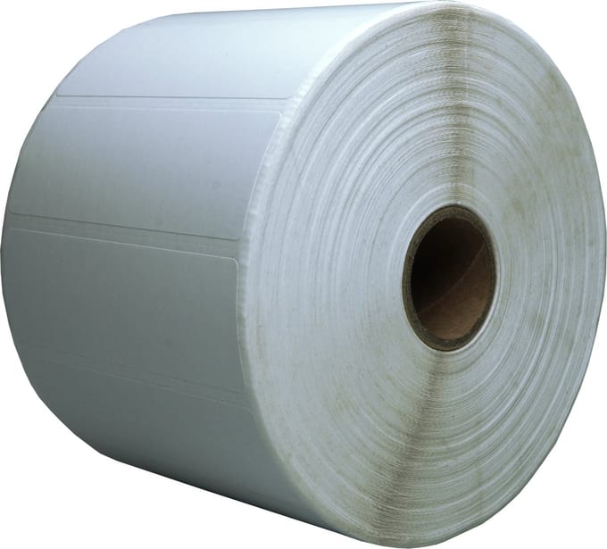 DULA Compatible Zebra Labels 76x25mm - 2580 etiketten per rol - kern 25mm - Wit - Permanent - 1 rol