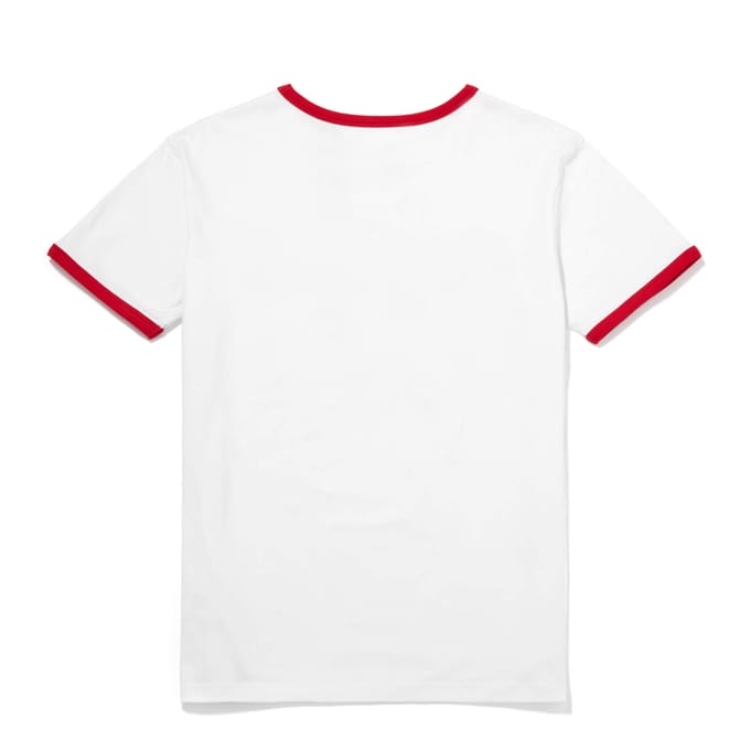 Global Legacy Jaws Ringer t-shirt - Wit/rood - L