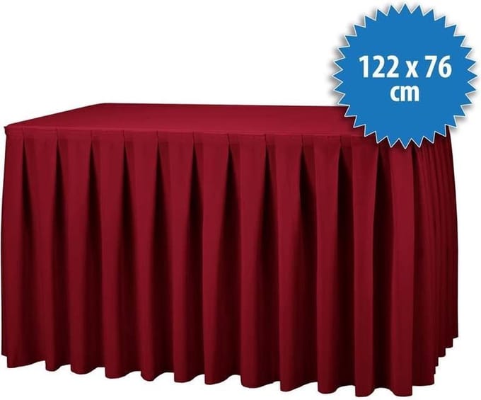 Combiskirting Boxpleat 250% - 122x76cm - Bordeaux