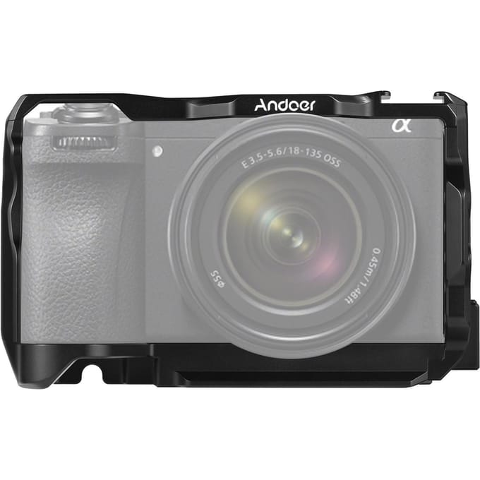 Andoer Camera Cage Aluminiumlegering Camera Video Cage met Magnetische Sleuf Koude Schoenbevestiging Arca zwart