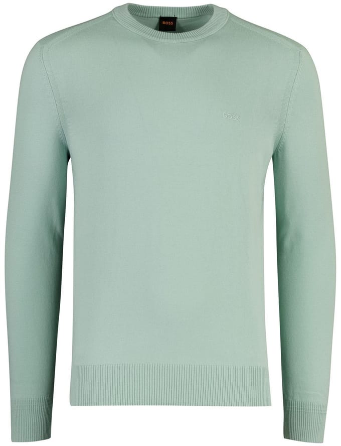 Trui BOSS orange asac c ronde hals groen