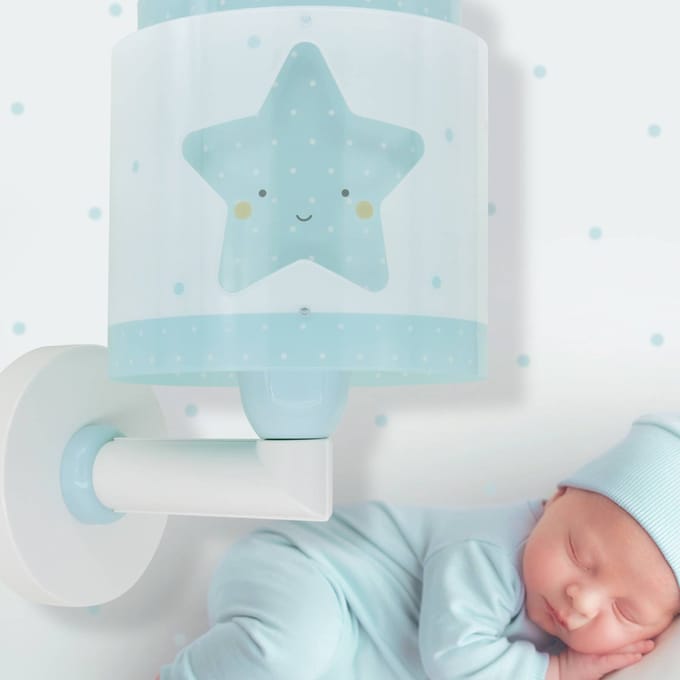 Dalber Baby Dreams wandlamp met stekker, blauw