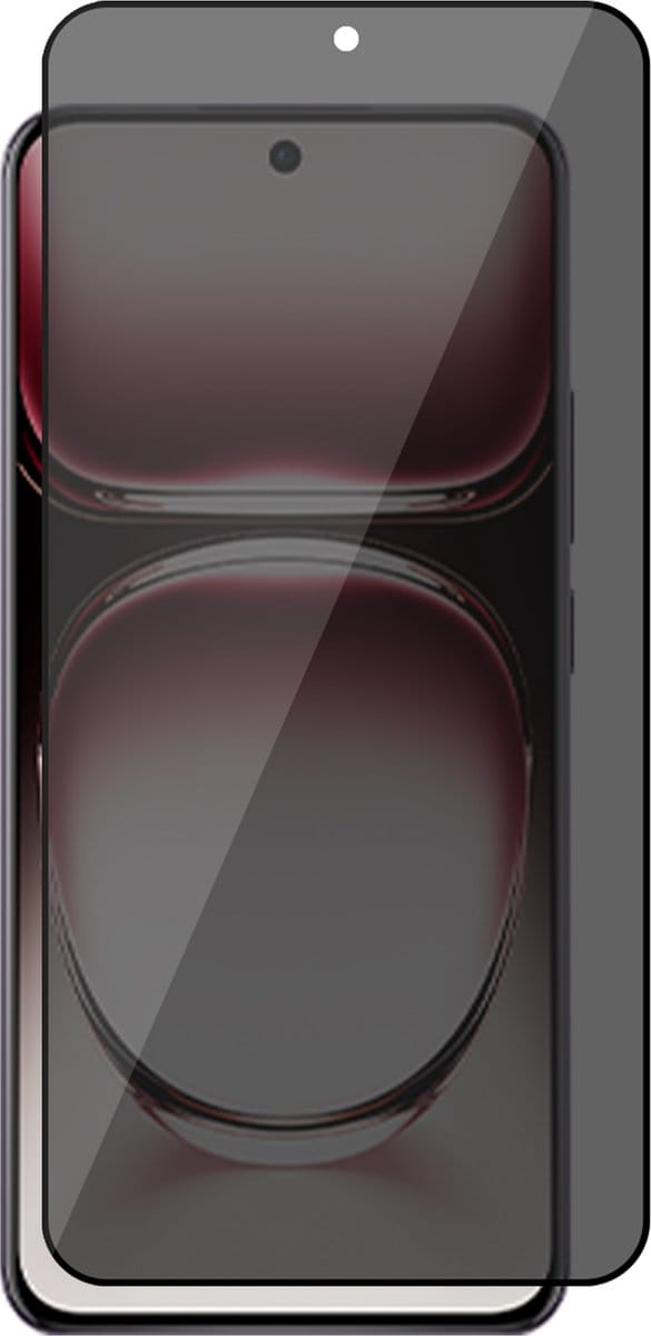 Privacy Screenprotector geschikt voor Oppo Reno 12 - Volledig Dekkend Glas Screen Protector