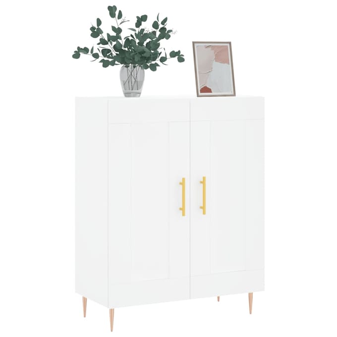 vidaXL - Dressoir - 69,5x34x90 - cm - bewerkt - hout - wit