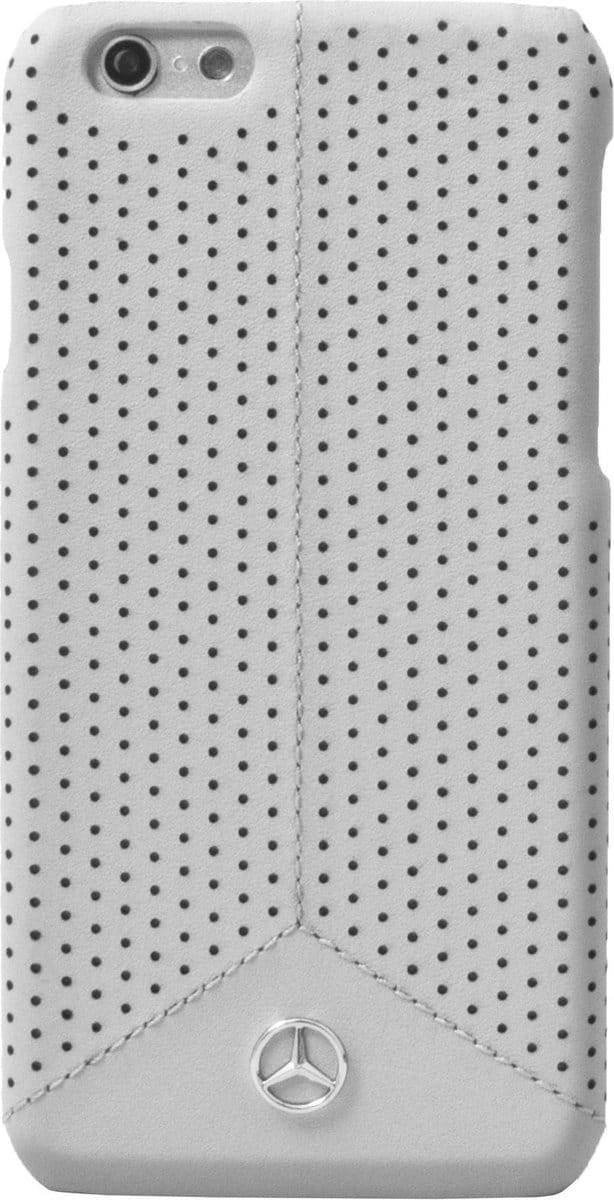 Mercedes-Benz Pure Line Perforated Leather Back Case - Geschikt voor Apple iPhone 6/6S Plus (5.5") - Grijs