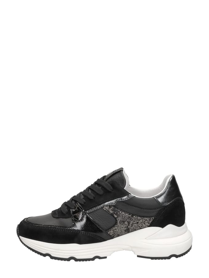 Red-Rag 71408 Sneakers Dames - Leren Sneaker - Zwart - Maat 37