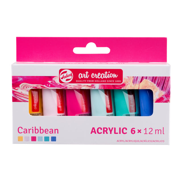 Acrylverf Talens Art Creation Caribbean assorti 6 tubes à 12ml