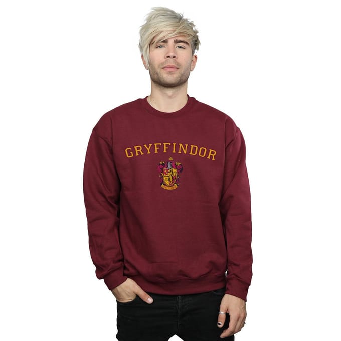 Harry Potter Heren Gryffindor Crest Sweatshirt (Bourgondië)