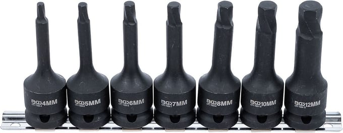BGS Schroevenuitdraaiset 1/2 voor defecte biinnenzeskant 4 - 12 mm 7 delig