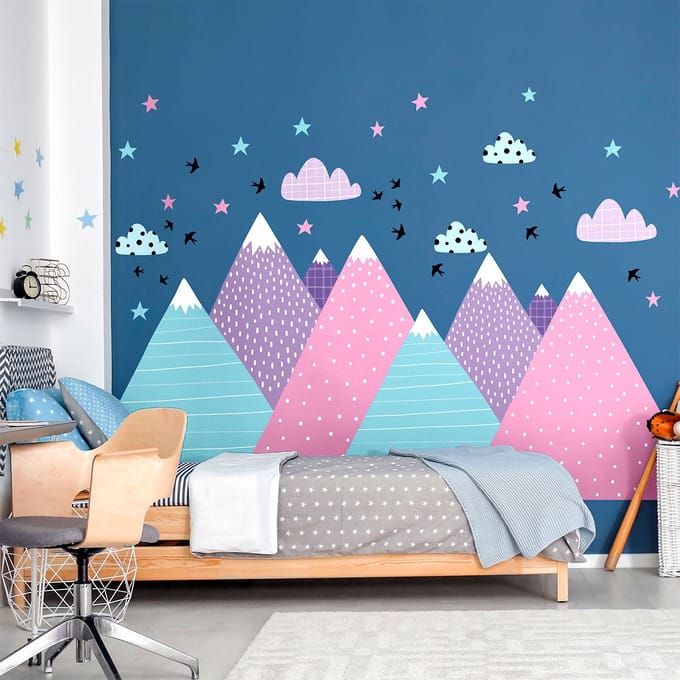 Kinderstickers van Scandinavische bergen, Natka, 100 x 150 cm