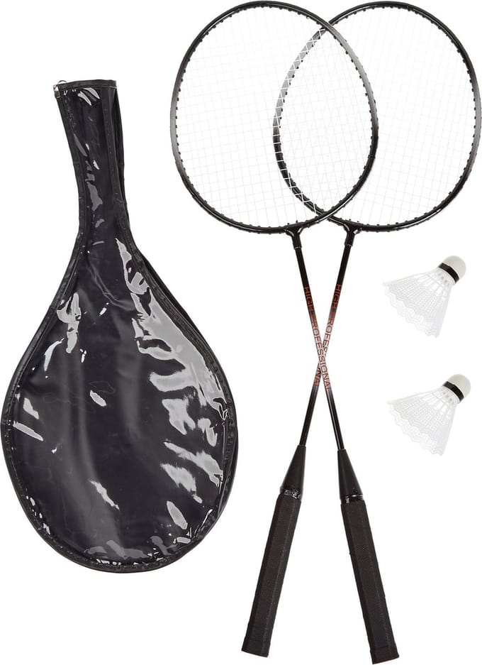 badmintonset met tas - 2 rackets - kinderen - volwassenen