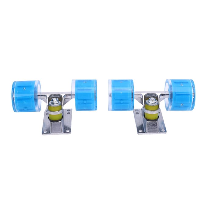 1 Paire de Trucks de Skateboard et Roues PU Longboard Trucks 3,2 Pouces Ensemble Combo de Roues pour Cruiser