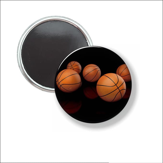 Button Met Magneet 58 MM - Basketballen - NIET VOOR KLEDING