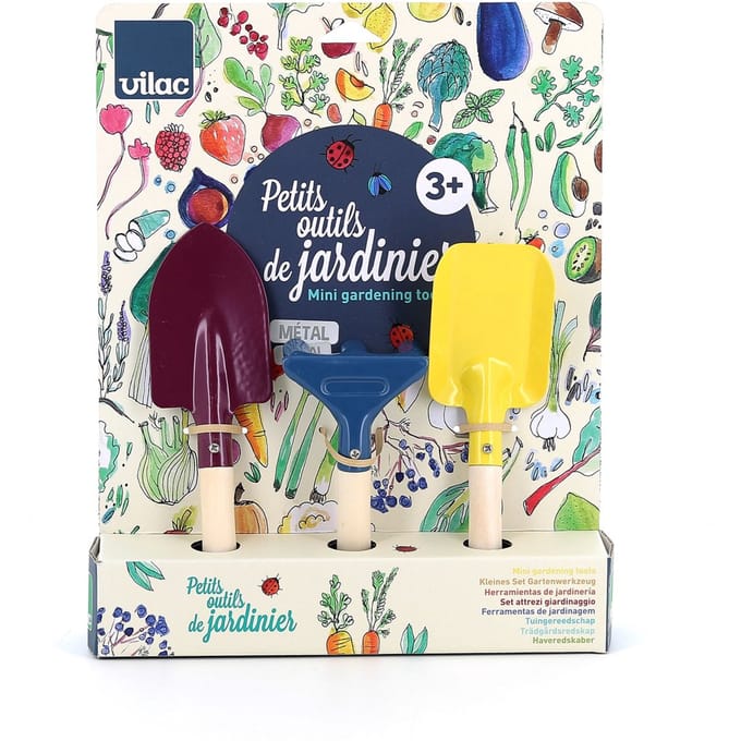 VILAC tuingereedschap voor kinderen - 3-delig set van metaal & hout.