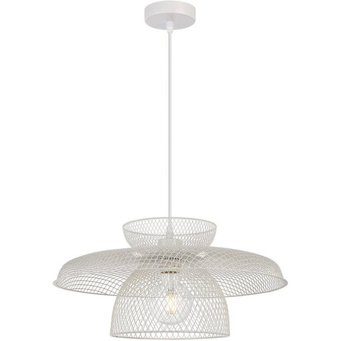 Viokef Hanglamp Maronti, wit, Ø 43 cm, metaal