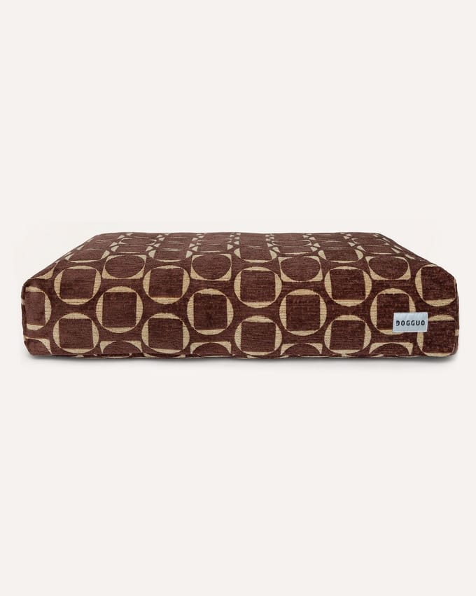 Dogguo Square-Circle Bed Bruin&Geel - Hondenmatras - Xl