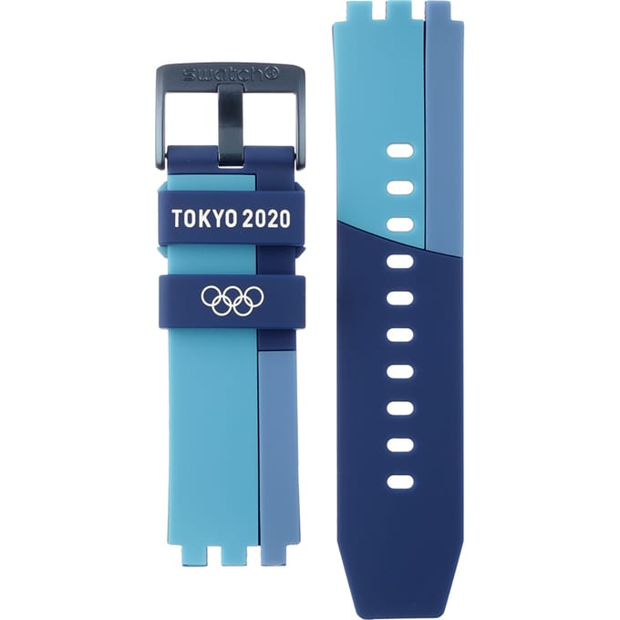 Swatch Plastic - BigBold - SB0/SO27 ASO27Z100 SO27Z100 Bb Ai Blue Horlogeband