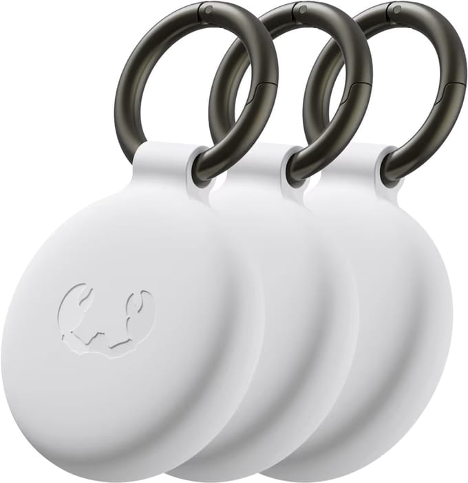 Fresh n Rebel Smart Finder | Airtag Tracker | Objectvinder | Sleutelhanger | Diverse kleuren | Apple & Android | Wit | Set van 3