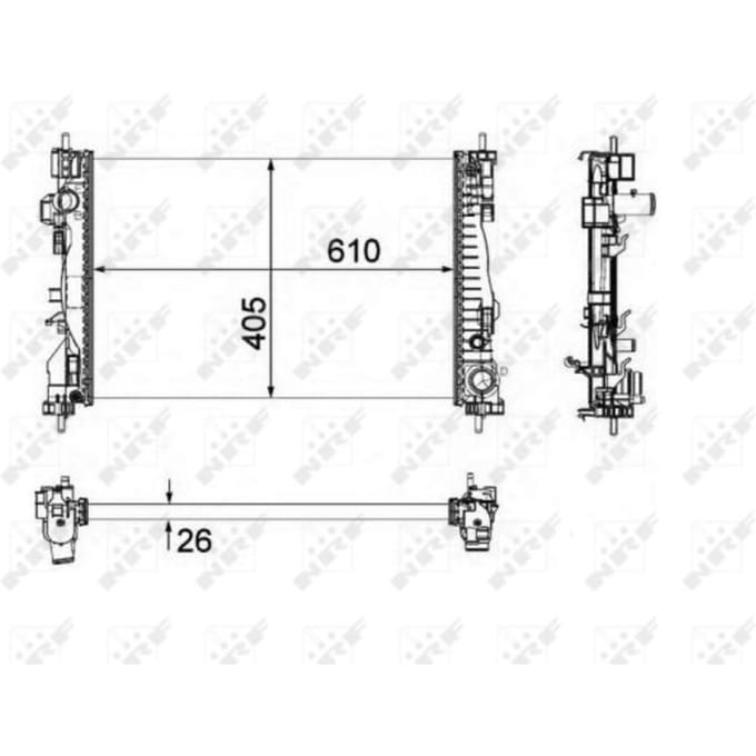 Radiator, motorkoeling NRF 58492