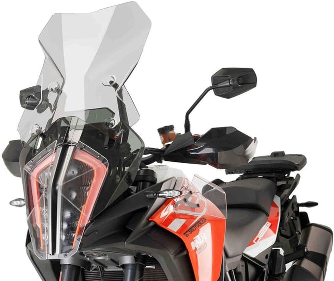 Touring Schijf - Windscherm Deflector - Motor Rijcomfort - Impactbestendig Acryl - 3-4 mm dik - Donker Getint