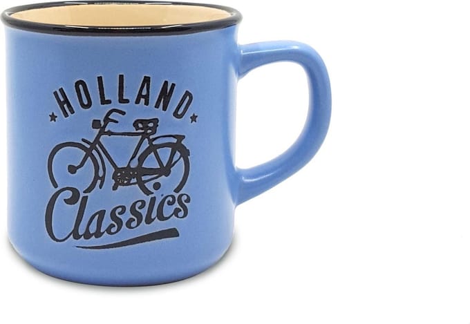 Mok - Beker Klein - Fiets Holland Classic - Blauw - Souvenir - Een Stuk