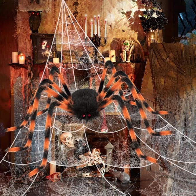Solacis Halloween Decoratie - Grote spin - Halloween versiering - Horror - Eng - Must have voor halloween!