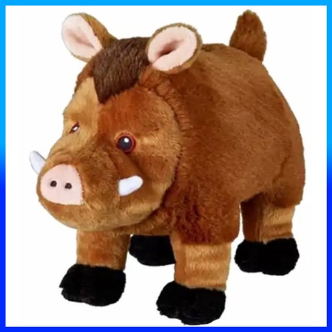 Wild Zwijn Bruin Pluche Knuffel 15 cm