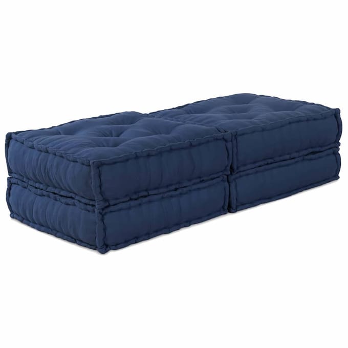 vidaXL - Modulebankeenheid - 2 - st - Stof - Indigo - 140 - x - 70 - x - 36 - cm