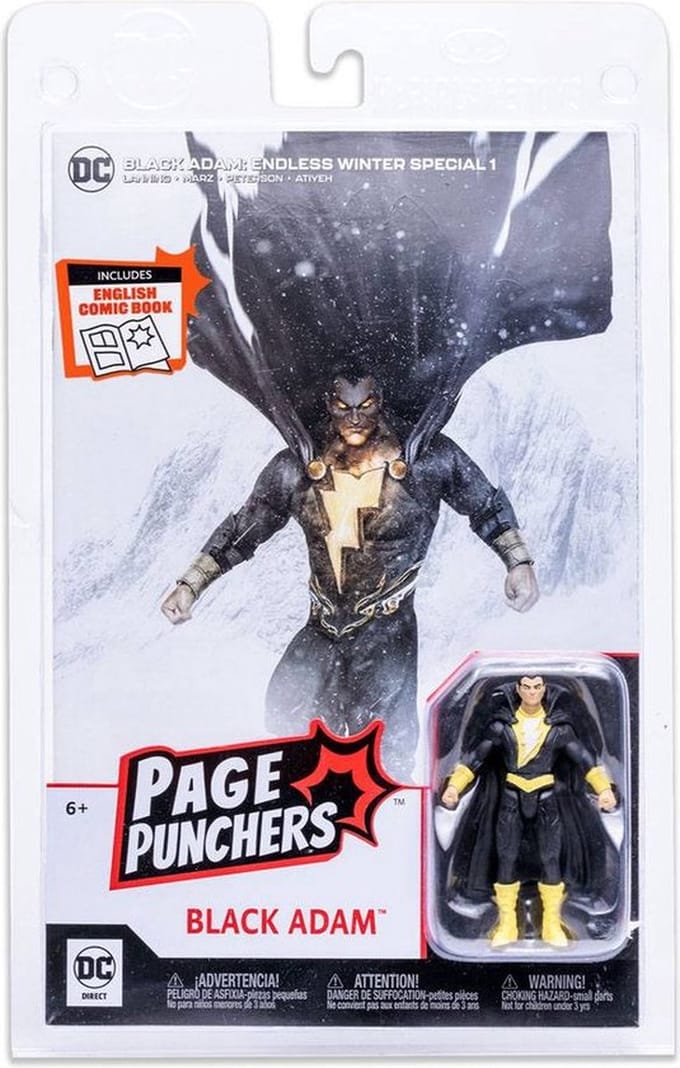 DC Page Punchers Black Adam (Endless Winter) Comic Book + Mini Figuur 8 cm