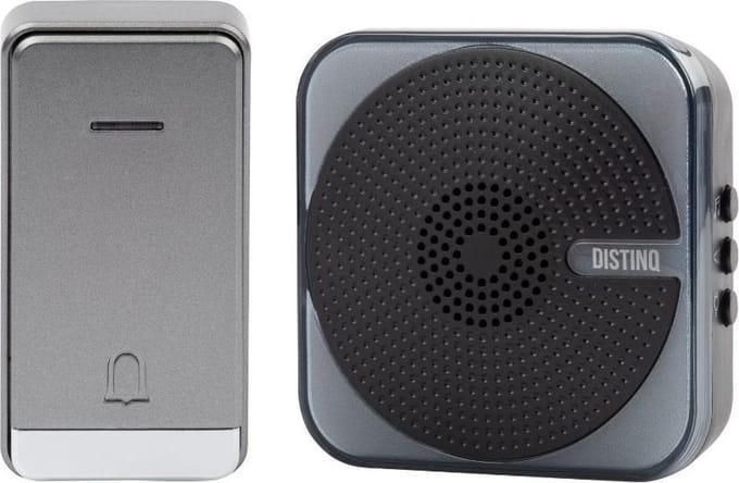 DistinQ Draadloze Deurbel - 1 plug & play speaker - LED verlichting voor visuele ondersteuning