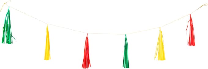 Carnavalsversiering Brandveilig PVC Tassel Guirlande 225 cm