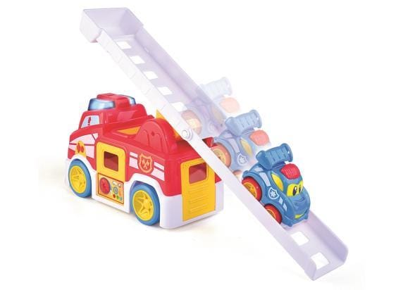 Brandweerwagen met lanceerladder en 2 auto's Interactief speelgoed