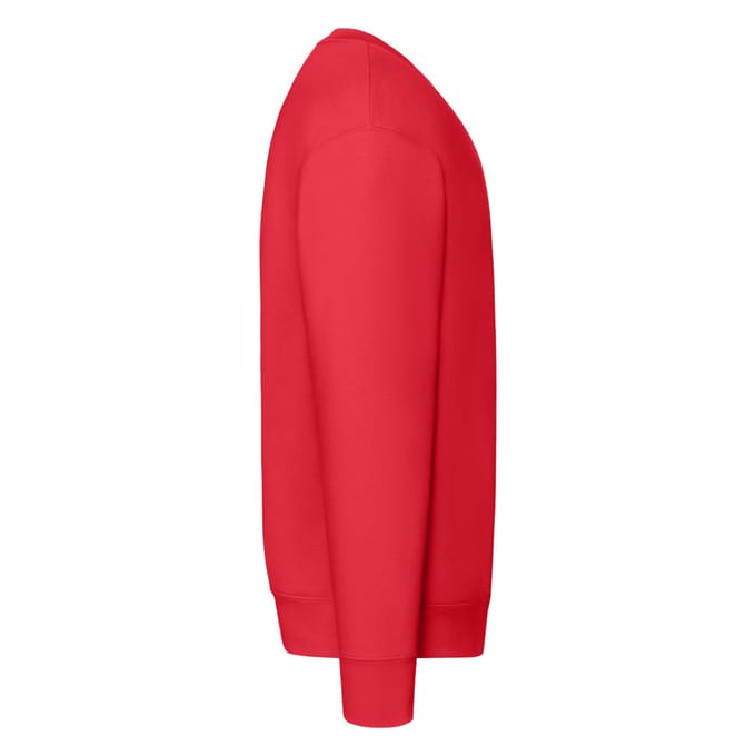 Fruit of the Loom Heren Premium Ingelegd Sweatshirt (Rood)