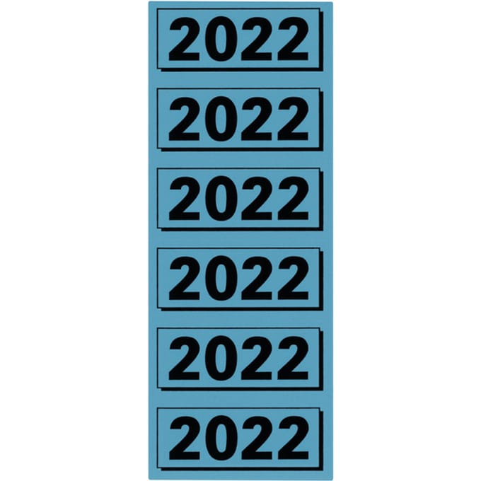 Rugetiket Elba 2022 57x25mm blauw