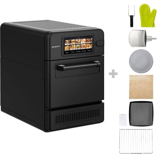 GGM Gastro Speedofen - 3 kW - Schwarz - mit Grill & Mikrowellenfunktion