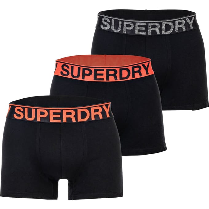 Superdry BOXER TRIPLE PACK Heren Onderbroek - Raven Black Marl