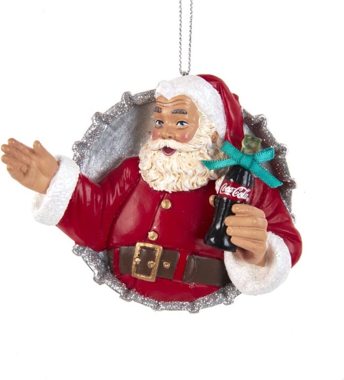 Orn.plc coca-cola kerstman dop l7cm
