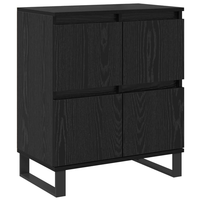vidaXL - Dressoir - Zwart - Eiken - 60 - x - 35 - x - 70 - cm