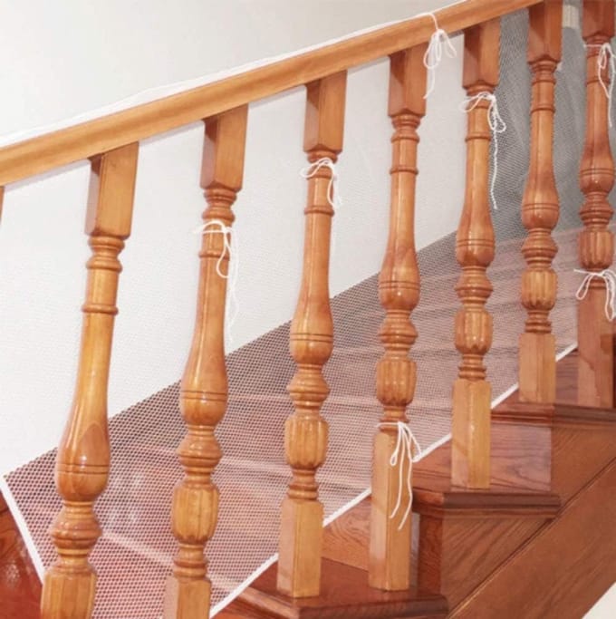 Veiligheidsnet 3 meter lang voor kinderbeveiliging thuis - balkon, trappen, anti-valnet