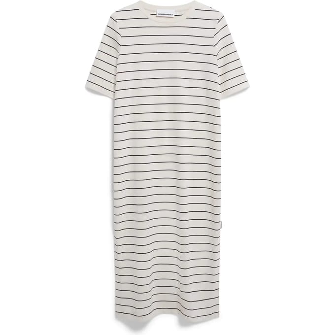 midi-jurk van fijnrib model 'XELINAA'