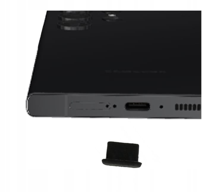 GSM Hurt - USB-C Stofdichte Plug - Zwart - Silicona