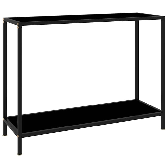 vidaXL - Wandtafel - 100x35x75 - cm - gehard - glas - zwart