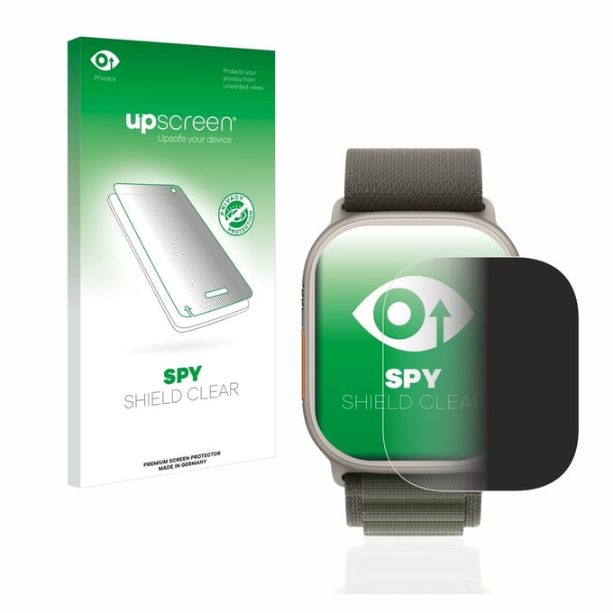 upscreen - privacy screenprotector voor Apple Watch Ultra (49 mm) - Folie Beschermfolie Blauwlichtfilter