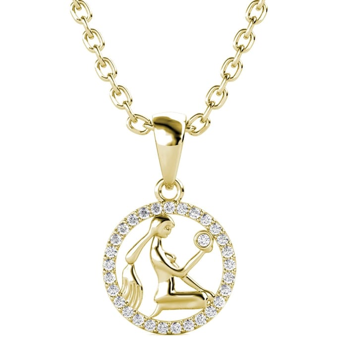 Maagd Zodiac Hangers - Goud en Kristal