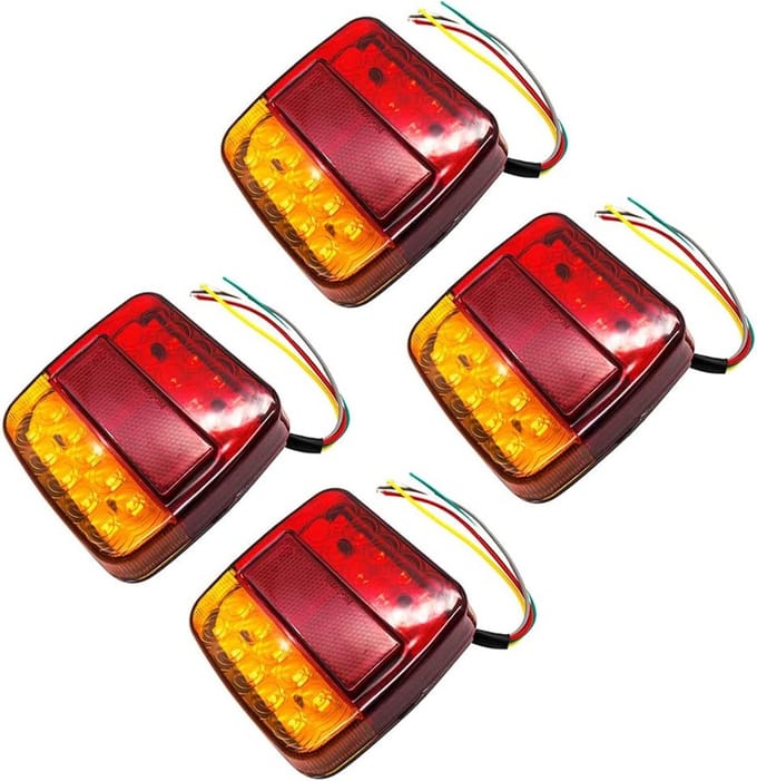 Achterlicht voor caravan en vrachtwagen, 12V, 26 LED, set van 4
