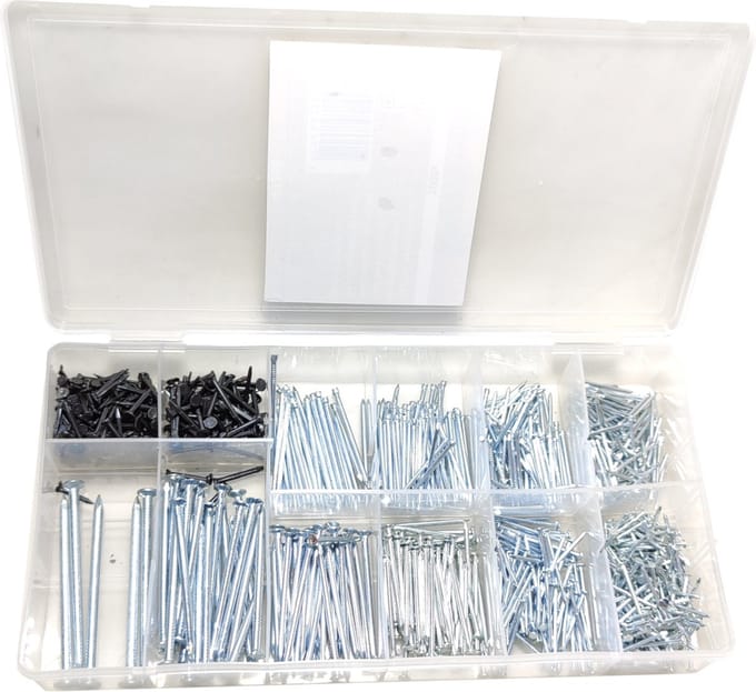 1060 delig Spijker assortiment platkop gegalvaniseerde draadnagels assortiment spijkers