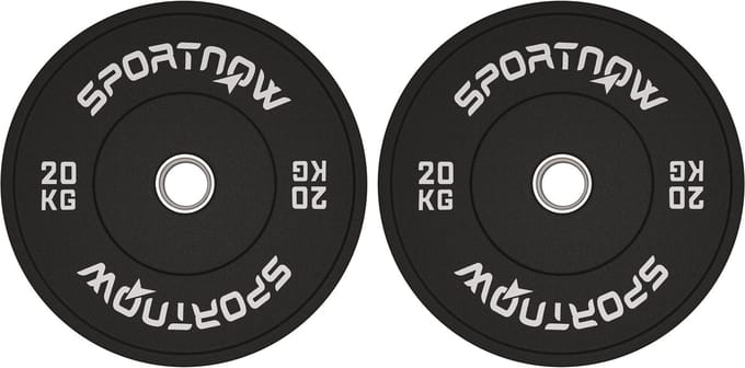 SPORTNOW halterschijf – rubber – Ø45 x 8H cm – zwart
