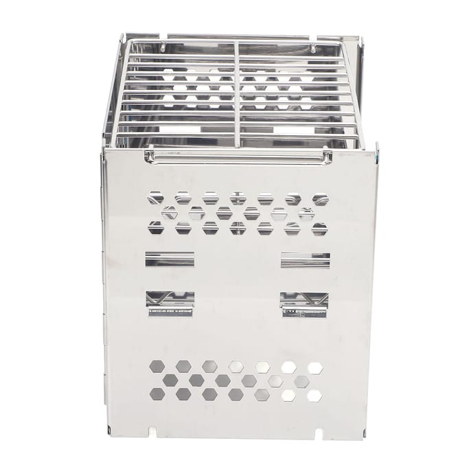 Opvouwbare Draagbare Houtskoolgrill Mini Multifunctioneel Roestvrij Staal Campingfornuis Windscherm voor black