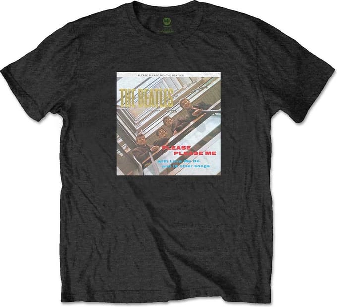 The Beatles - Please Please Me Gold Heren T-shirt - M - Zwart