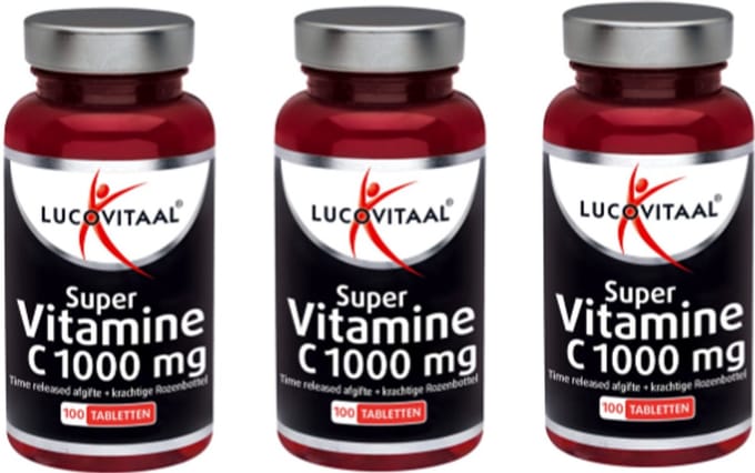 Lucovitaal super vitamine C 1000 mg verpakking van 3